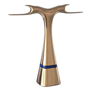 "Pagina" Umbrella Stand With Bronze, Stainless Steel Detail, Handcrafted For Sale