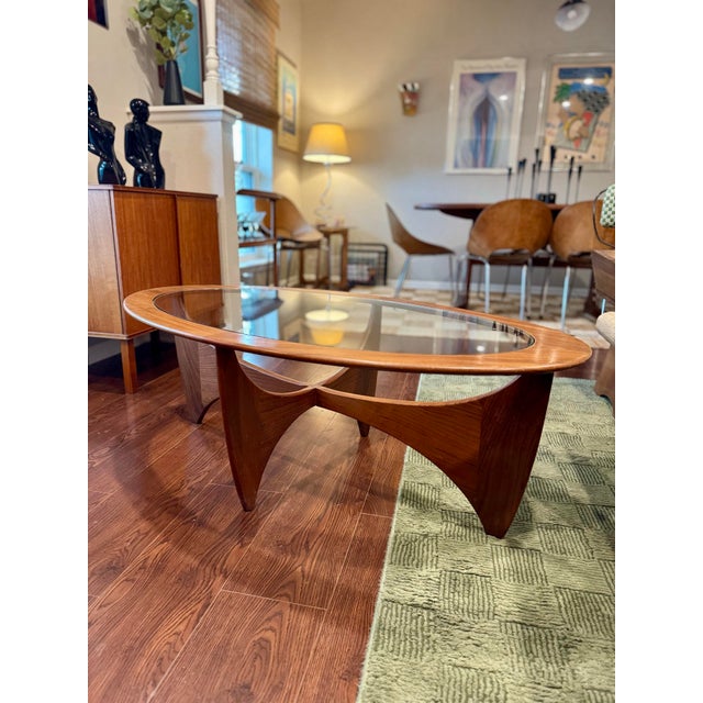 Brown Beautiful Oval Teak “Astro” Coffee Table by Victor Wilkins for GPlan, Attributed Circa 1960s. For Sale - Image 8 of 11