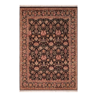 Art Nouveau Pak-Persian Black/Red Wool Rug - 8'1'' X 10'1'' For Sale