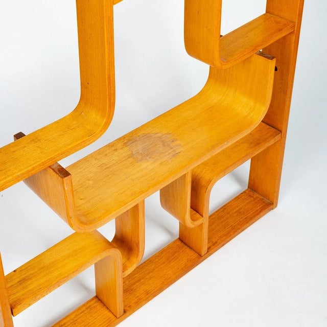 Wood Flower Wall Unit or Room Divider attributed to Ludvik Volak, 1960s For Sale - Image 7 of 9