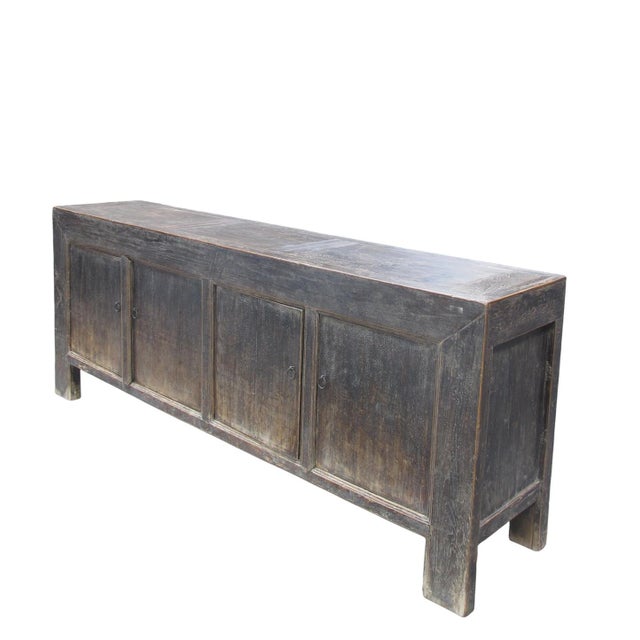 Late 19th Century Vintage Hand Made Reclaimed Elm Sideboard Cabinet 32 For Sale - Image 5 of 12