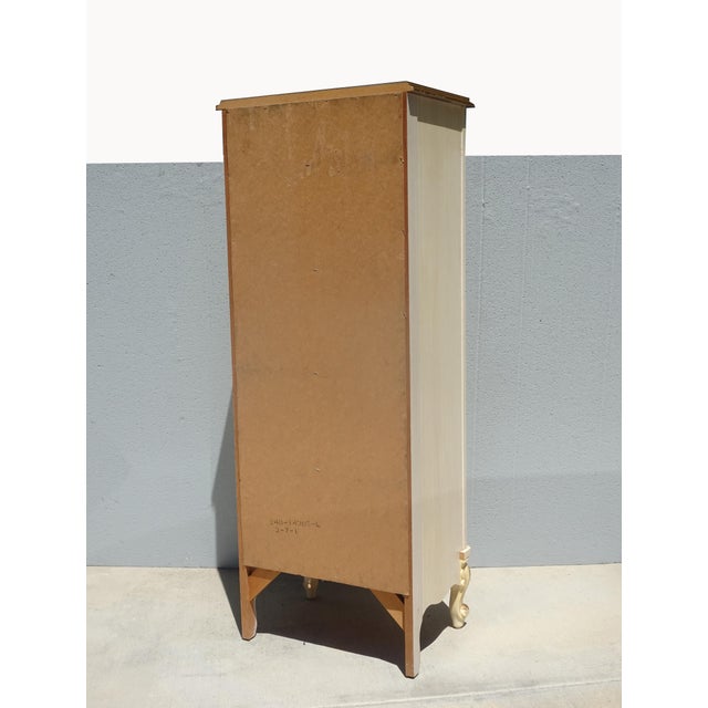 Dresser Vintage French Provincial Tallboy Dresser Lingerie Chest Brass #2 For Sale - Image 15 of 15