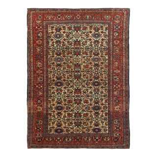 Late 18th Century Antique Farahan Sarouk Rug 4'3'' x 6'2'' For Sale