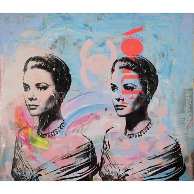 Figurative Grace Kelly Pop Art Portrait Painting by Dane Shue For Sale - Image 3 of 3