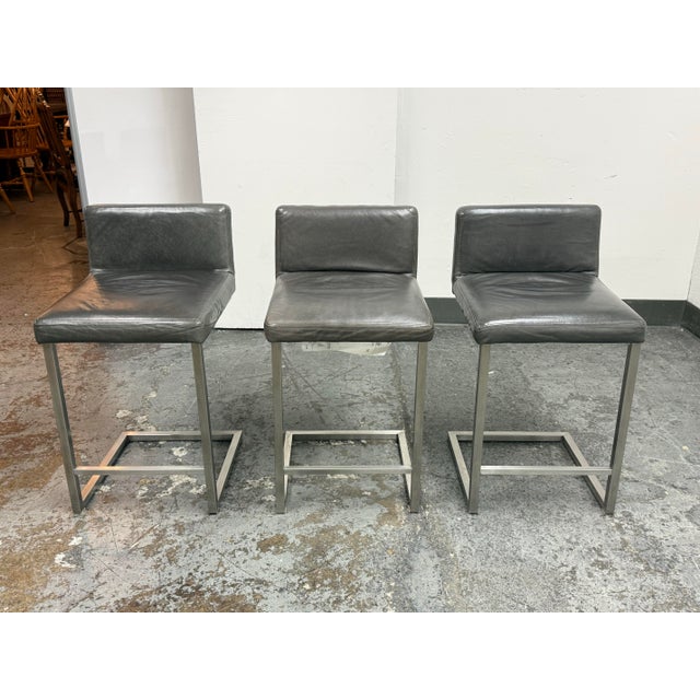 Room & Board Modern Lira Counter Stools, Set of Three For Sale In San Francisco - Image 6 of 12