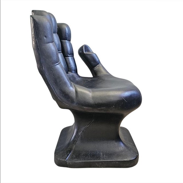 1970s Vintage Mid Century Modern Hand Lounge Chair For Sale - Image 4 of 13