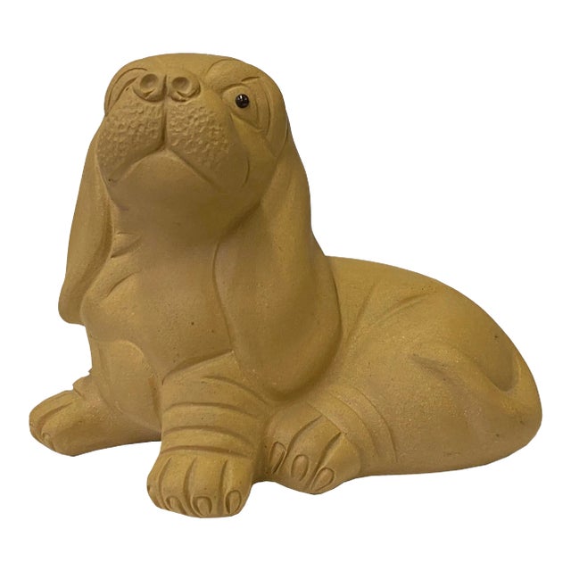 Oriental Puppy Dog Small Ceramic Animal Figure Display Art For Sale