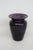 Deep Purple Vase Two Tone Vintage Ceramic Flower Display Container 4749b For Sale - Image 4 of 8