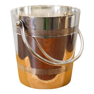 French Silverplate Ice Bucket With Strainer ( For Sale