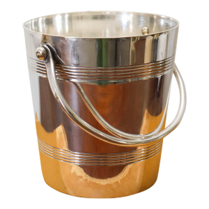 French Silverplate Ice Bucket With Strainer (