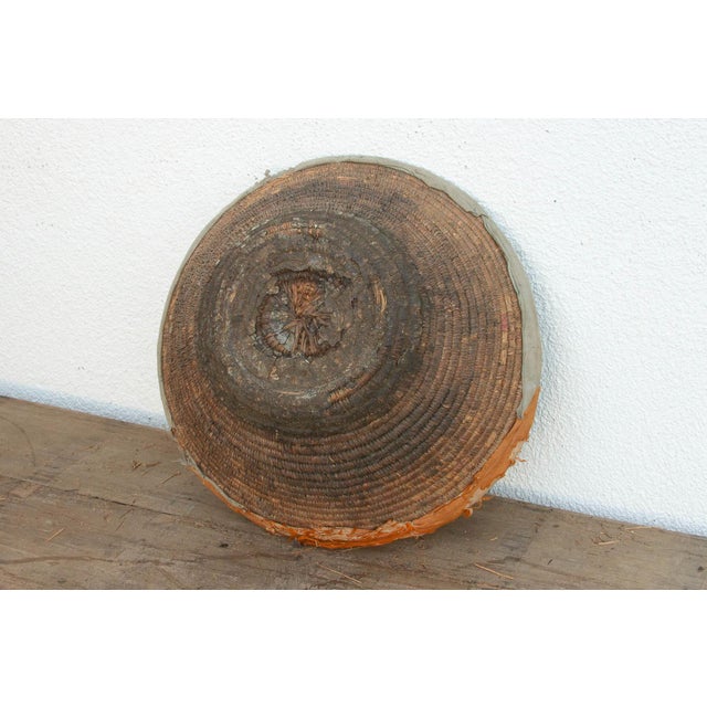 18" Dm Harvest Basket With Textile Rim & Mud Base For Sale In Los Angeles - Image 6 of 7
