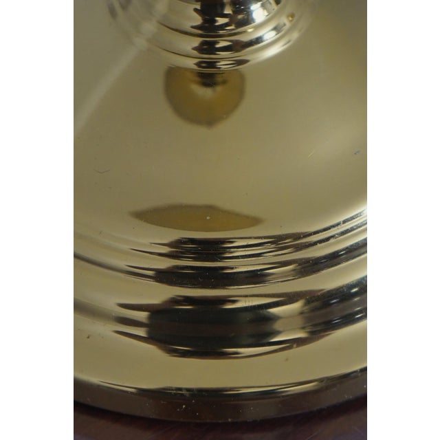 Metal 1990s Virginia Metalcrafters Colonial Williamsburg Brass Table Candlestick Lamps - a Pair For Sale - Image 7 of 9