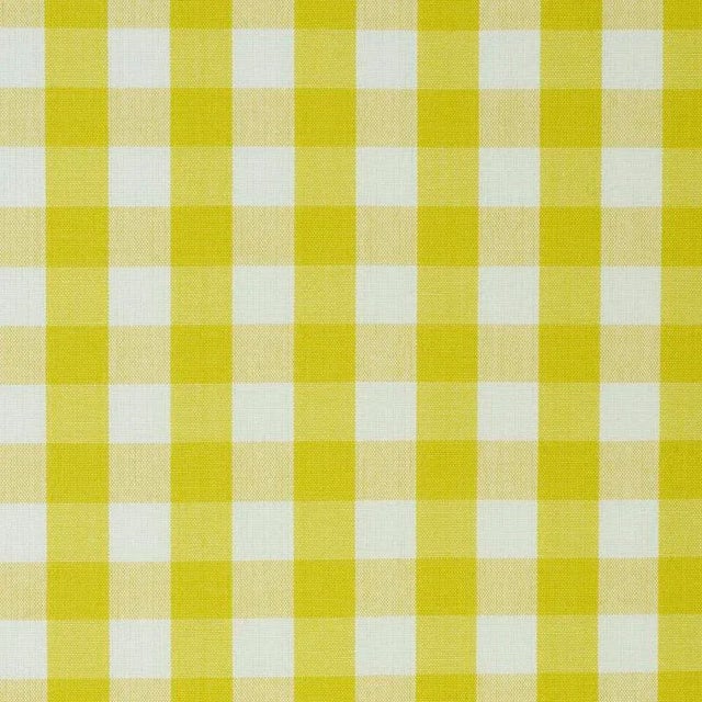 Sample- Schumacher Elton Cotton Check Fabric in Yellow For Sale