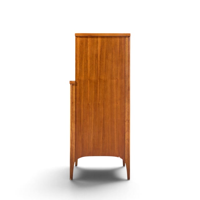 Mid 20th Century Kent Coffey Perspecta Mid Century Walnut and Rosewood Highboy Dresser For Sale - Image 5 of 9