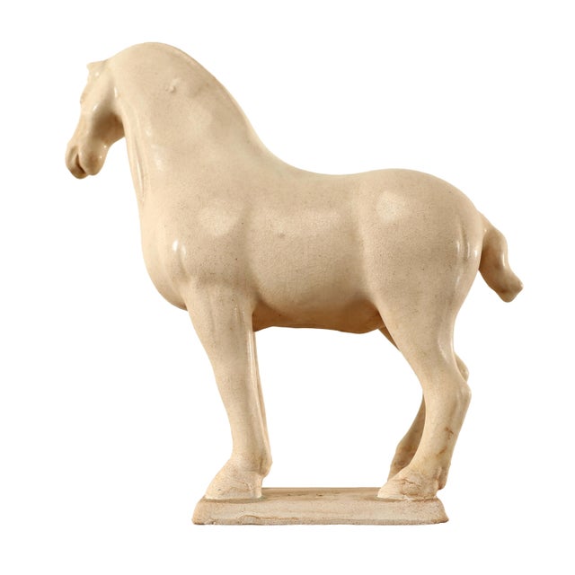 Contemporary White Terra Cotta Stallion For Sale In Los Angeles - Image 6 of 7