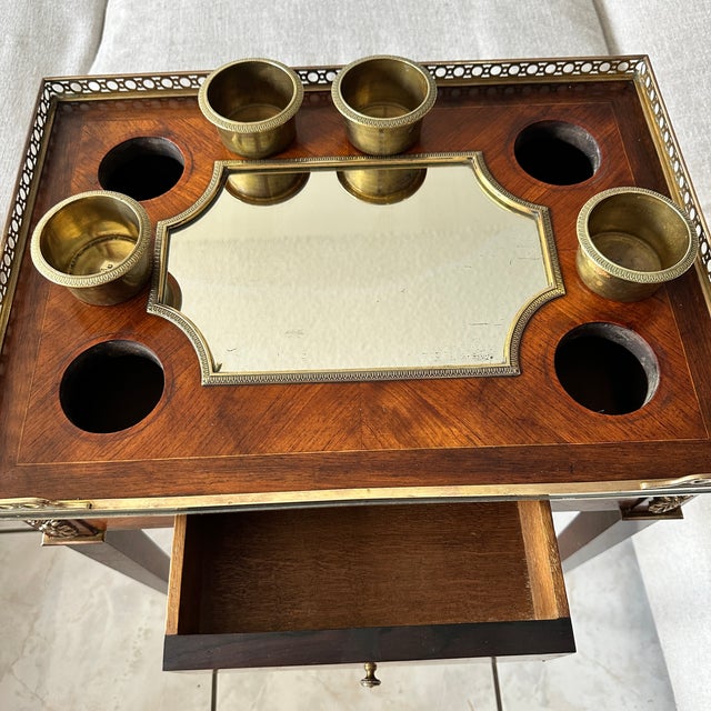 Antique 1890's Boin-Taburet Louis XVI Marquetry Salon Table Napoleon III France For Sale - Image 16 of 17