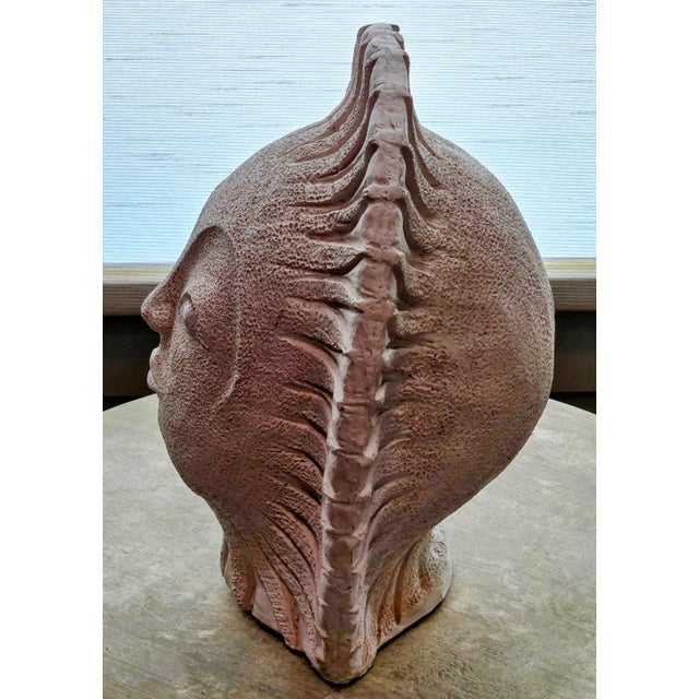 1970s Comanche Pottery Sun Sculpture by McCrea – Standing Mississippi Mud Volcanic Texture Brutalist Art For Sale - Image 4 of 11