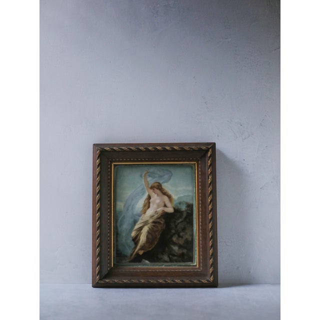Antique German KPM style hand-painted porcelain plaque depicting “Lorelei,” after the original composition by Wilhelm...