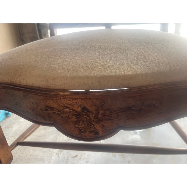1980s Pair of French Country Dining Room Arm Chairs For Sale - Image 11 of 17