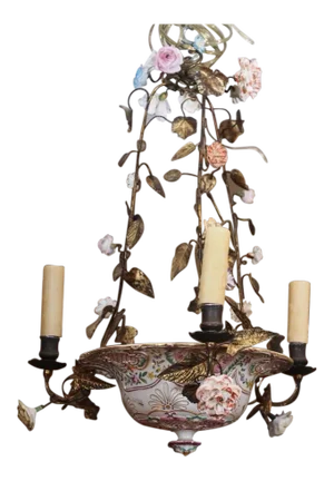 Antique French Porcelain Chandelier