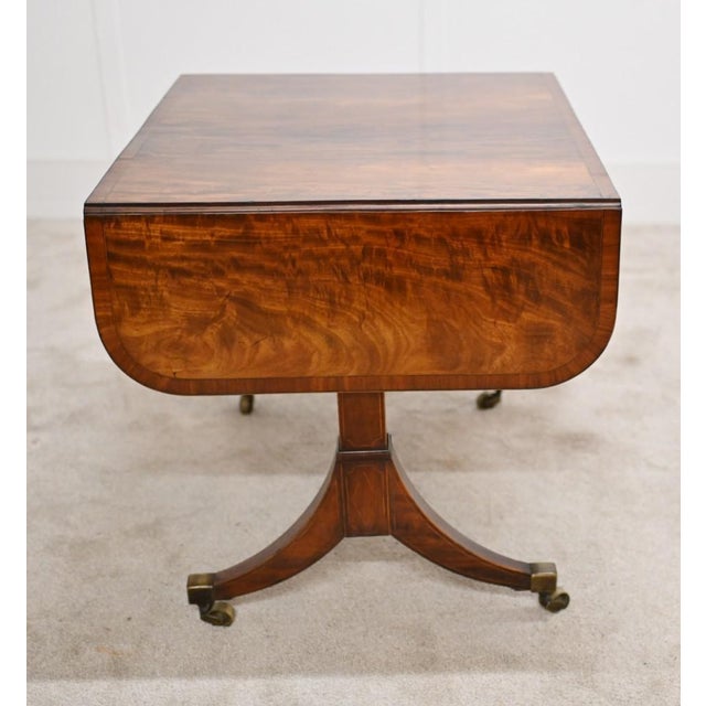 Wood Regency Sofa Table in Mahogany For Sale - Image 7 of 14