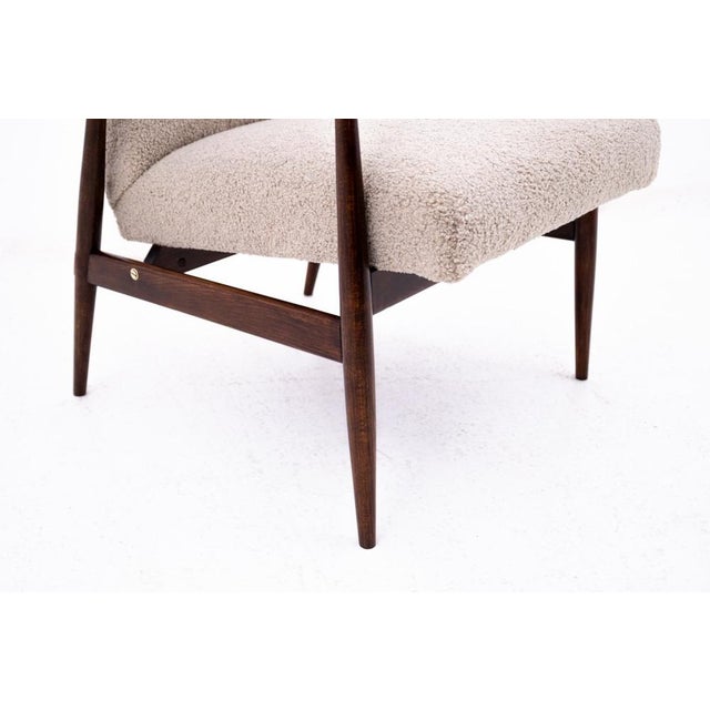 Brown Armchair Model 300-190 by H. Lis, Poland, 1960s For Sale - Image 8 of 10