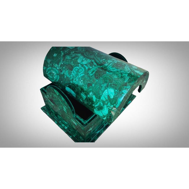 Green Large Vintage Malachite Box, 1940 For Sale - Image 8 of 15