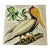 Antique Polychrome Handpainted Pelican Ceramic Tile For Sale