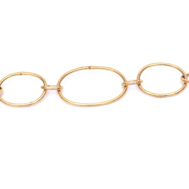 Alexis Bittar Signed Gold Filled Link Chain Necklace For Sale - Image 4 of 9