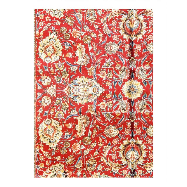 Persian Qum Design Viscose on a cotton foundation with a medallion This rug has a dense, soft pile, and excellent quality,...