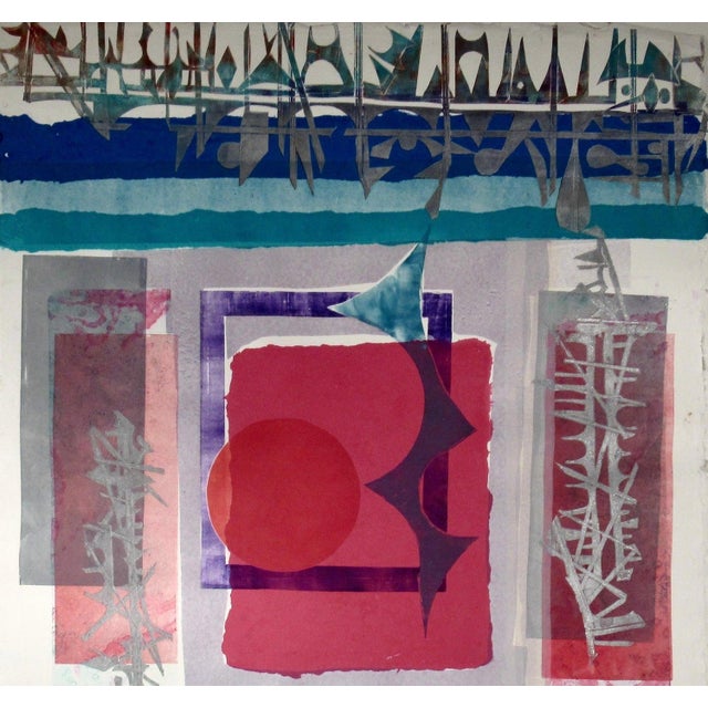 Expressionism Ruth Leaf Untitled C. 1970 Original Print For Sale - Image 3 of 6