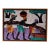 Vintage African Batik Wall Hanging Painting For Sale