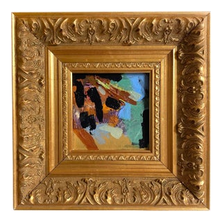 "Letting It Go" 2025 Framed Mini Painting With Vintage Frame For Sale