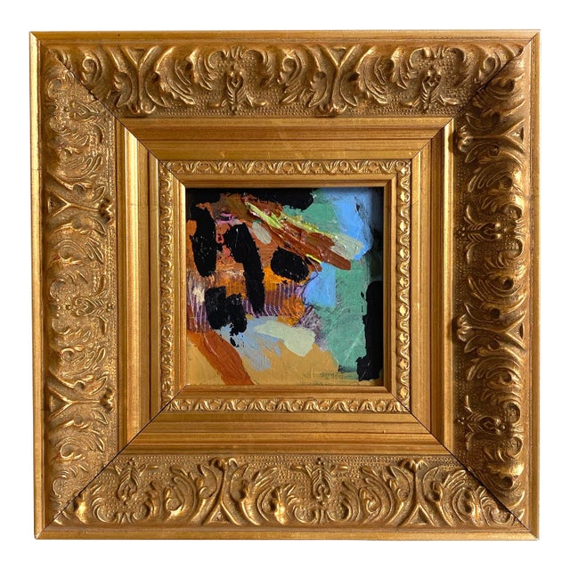 "Letting It Go" 2025 Framed Mini Painting With Vintage Frame For Sale