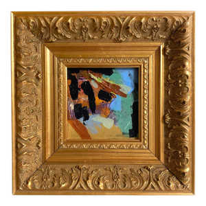 "Letting It Go" 2025 Framed Mini Painting With Vintage Frame