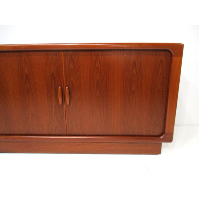 Dyrlund Mid Century Teak Tambor Door Credenza by Dyrlund Denmark (A) For Sale - Image 4 of 15