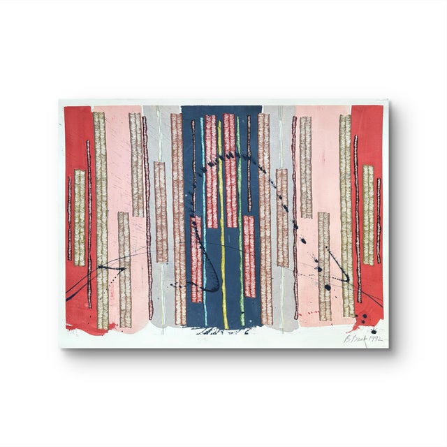 Abstract Barbara Beck 1992 Watercolor Painting on Paper For Sale - Image 3 of 5