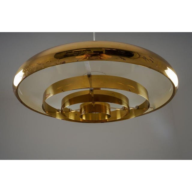 Bergboms Brass Pendant attributed to Eje Ahlgren for Bergboms, Sweden, 1960s For Sale - Image 4 of 15