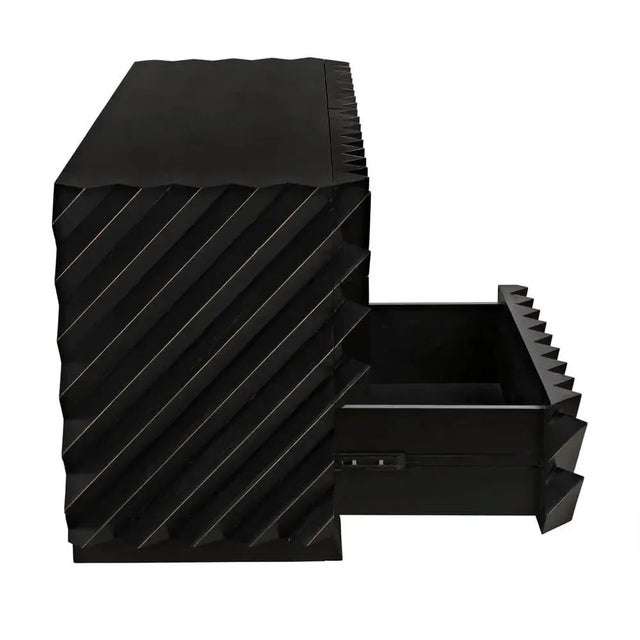 Mid-Century Modern NOIR Hikaru Dresser, Hand Rubbed Black For Sale - Image 3 of 10