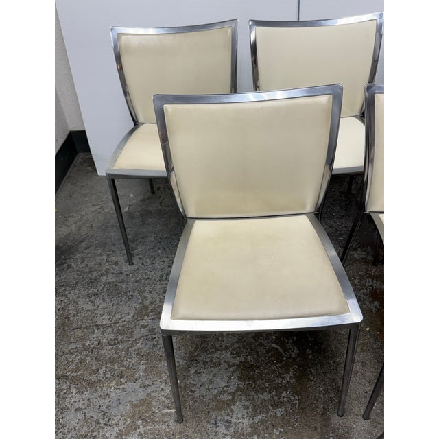 Roberto Barbieri for Zanotta Zilli Stacking Chairs, Set of Eight For Sale In San Francisco - Image 6 of 12