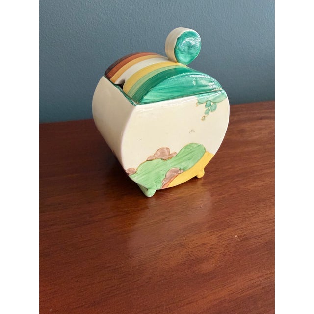 Clarice Cliff Clarice Cliff Fantasque Bizarre “Secrets” Pattern Sugar Bowl With Lid – Newport Pottery England For Sale - Image 4 of 7