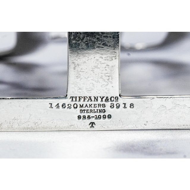 Rare Tiffany & Co. Antique Sterling Silver 1902 Year Cut Out Fountain Pen Rest Stand Desk For Sale - Image 11 of 11