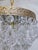 Hollywood Regency Vintage Hollywood Regency Floral Embossed Brass French Crystal Basket Chandelier For Sale - Image 3 of 8