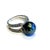 Metal Bochic “Orient” Vintage South Sea Pearl & Blue Sapphire Ring Set 18K Gold & Silver For Sale - Image 7 of 9