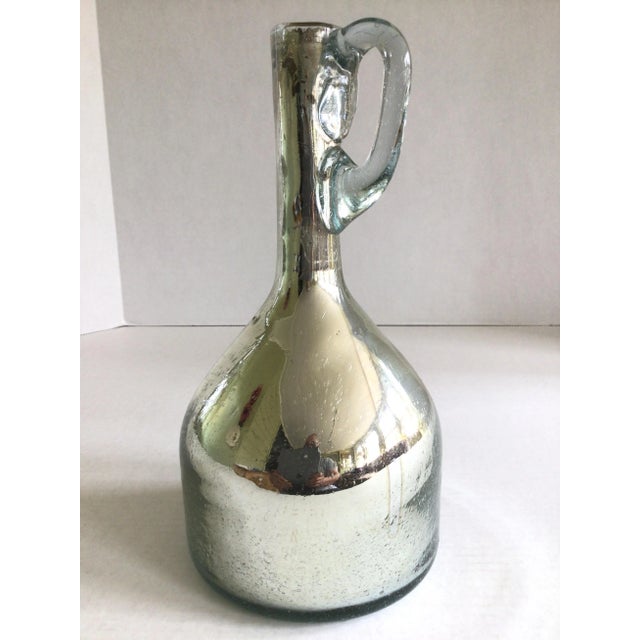 Modern 1940s Mercury Glass Jug Vase For Sale - Image 3 of 9