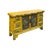 Chinese Vintage Chinese Yellow Lacquered Wood Credenza Sideboard Carved Scenic Panels For Sale - Image 3 of 18
