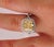 Yellow Certified Fancy Yellow Radiant 2.84 Carat Diamond Cocktail Ring Set in Platinum, Size 6 For Sale - Image 8 of 9
