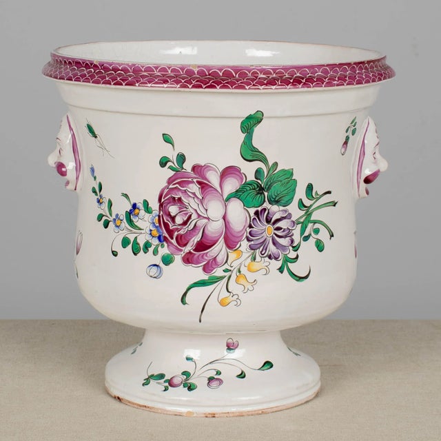 Mid 20th Century French Lunéville Saint Clément Faience Cache Pot For Sale - Image 5 of 10