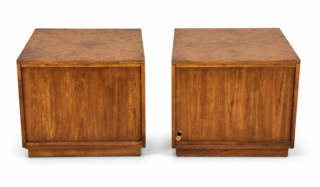 Pair of Vintage Campaign Style Nightstands / End Tables — view 3