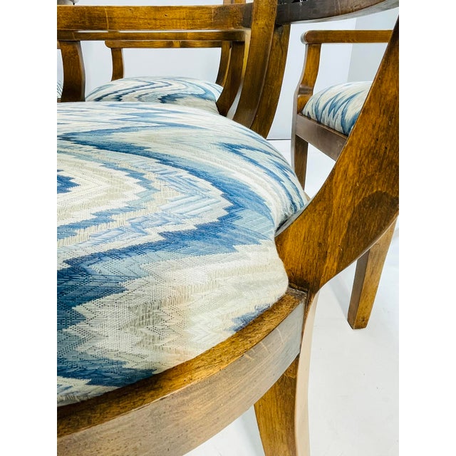 Set of 6 Solid Wood Dining Room Armchairs, Usa 1970s For Sale - Image 12 of 12